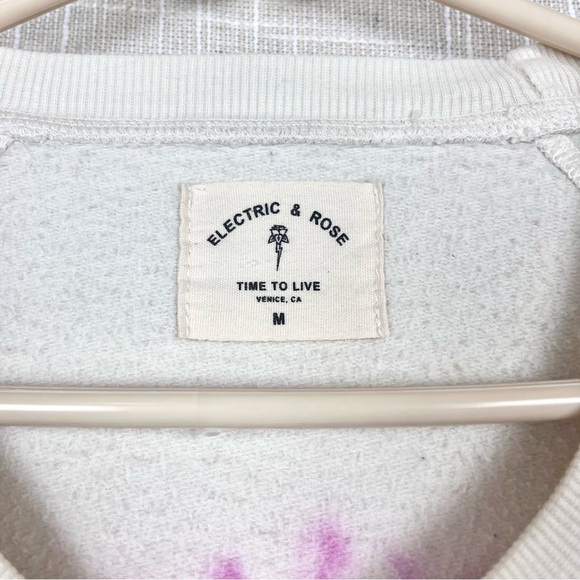 Electric & Rose Ronan Tie-Dye Oversized Boxy Pullover Sweatshirt Top - Picture 7 of 8